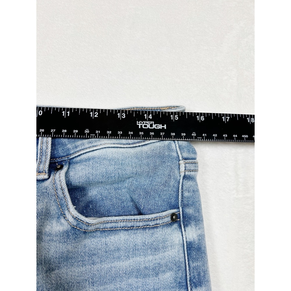 BKE Payton Mid Rise Skinny Jeans Light Wash Raw Hem 28x30 Womens Light Blue - Picture 5 of 12